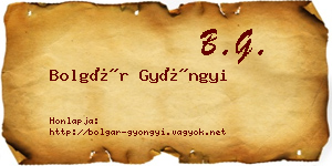 Bolgár Gyöngyi névjegykártya