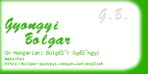 gyongyi bolgar business card